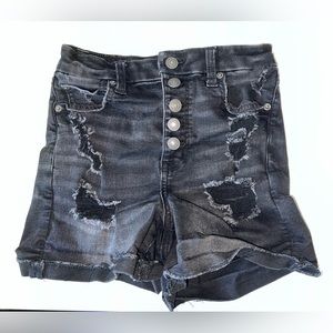 american eagle black shorts